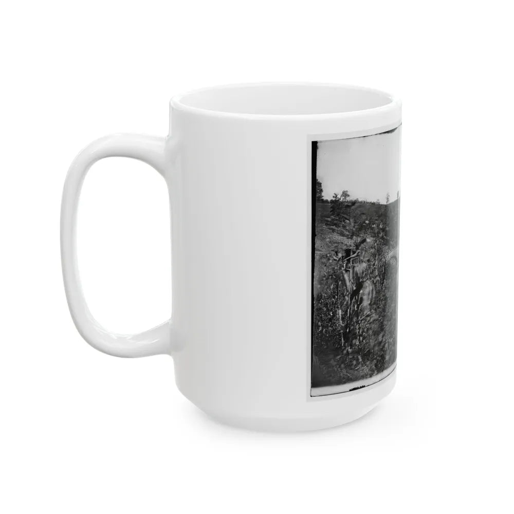 Antietam, Maryland. Antietam Bridge, Looking Down Stream (U.S. Civil War) White Coffee Mug-Go Mug Yourself