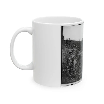 Antietam, Maryland. Antietam Bridge, Looking Down Stream (U.S. Civil War) White Coffee Mug-Go Mug Yourself