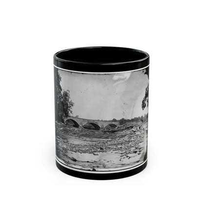 Antietam, Maryland. Antietam Bridge On Sharpsburg And Boonsboro Turnpike (U.S. Civil War) Black Coffee Mug-11oz-Go Mug Yourself