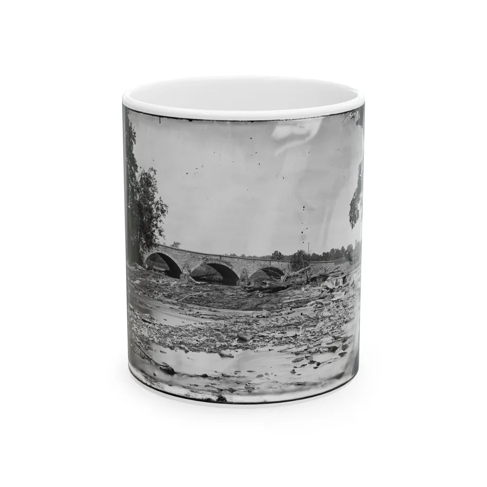 Antietam, Maryland. Antietam Bridge On Sharpsburg And Boonsboro Turnpike (U.S. Civil War) White Coffee Mug-11oz-Go Mug Yourself