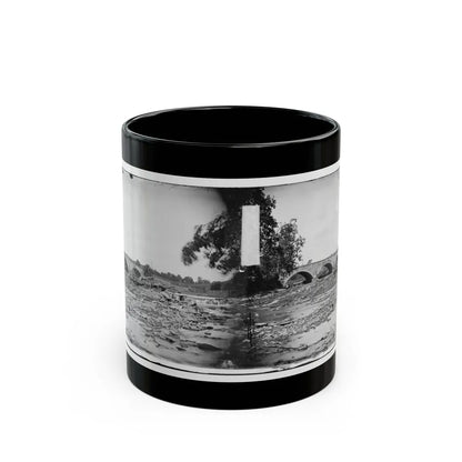 Antietam, Maryland. Antietam Bridge On Sharpsburg And Boonsboro Turnpike(2) (U.S. Civil War) Black Coffee Mug-11oz-Go Mug Yourself