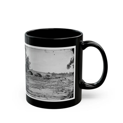 Antietam, Maryland. Antietam Bridge On Sharpsburg And Boonsboro Turnpike(2) (U.S. Civil War) Black Coffee Mug-Go Mug Yourself