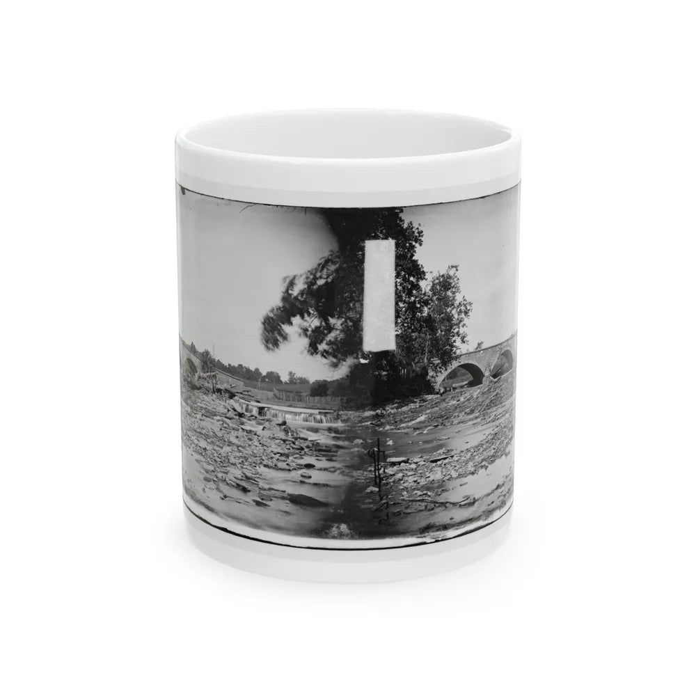 Antietam, Maryland. Antietam Bridge On Sharpsburg And Boonsboro Turnpike(2) (U.S. Civil War) White Coffee Mug-11oz-Go Mug Yourself