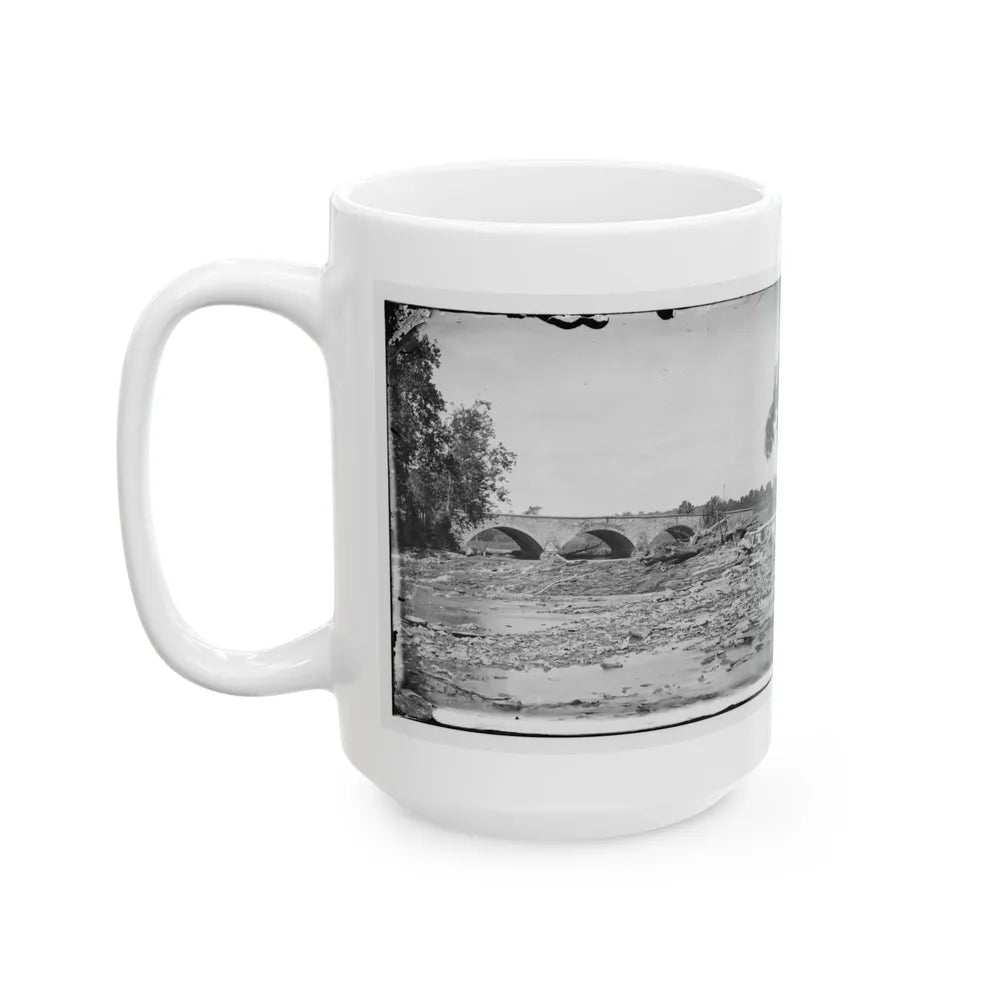 Antietam, Maryland. Antietam Bridge On Sharpsburg And Boonsboro Turnpike(2) (U.S. Civil War) White Coffee Mug-Go Mug Yourself