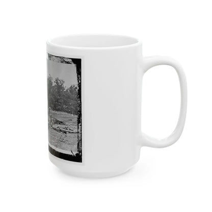 Antietam, Maryland. Bodies In Front Of The Dunker Church (U.S. Civil War) White Coffee Mug-Go Mug Yourself