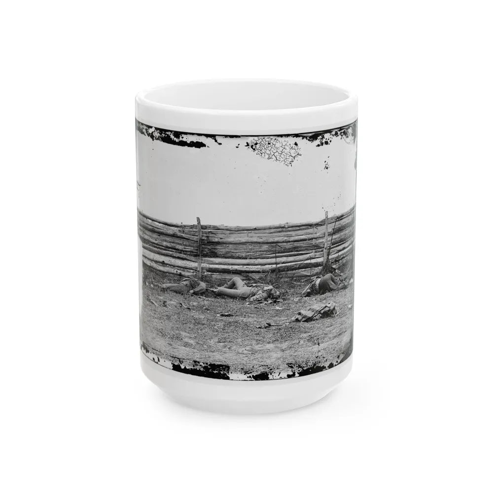 Antietam, Maryland. Bodies Of Confederate Soldiers By Fence On Hagerstown Pike (U.S. Civil War) White Coffee Mug-15oz-Go Mug Yourself