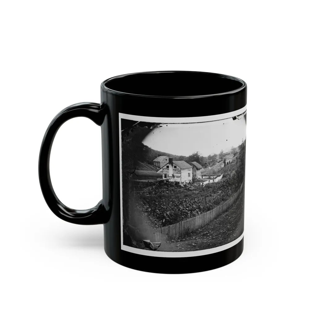 Antietam, Maryland. Bridge Across The Antietam. Northeast View (U.S. Civil War) Black Coffee Mug-Go Mug Yourself