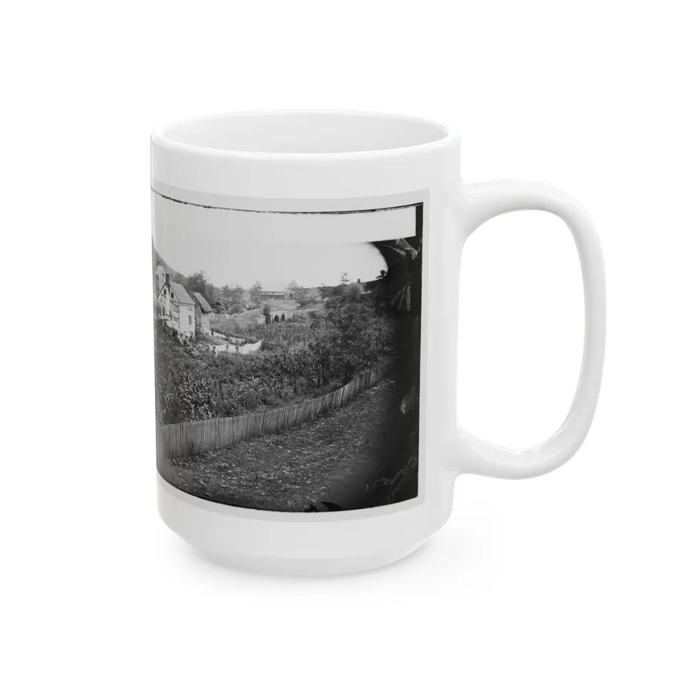 Antietam, Maryland. Bridge Across The Antietam. Northeast View (U.S. Civil War) White Coffee Mug-Go Mug Yourself