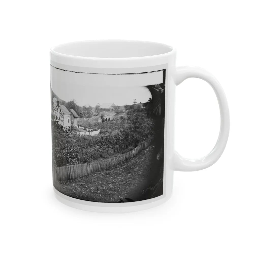 Antietam, Maryland. Bridge Across The Antietam. Northeast View (U.S. Civil War) White Coffee Mug-Go Mug Yourself