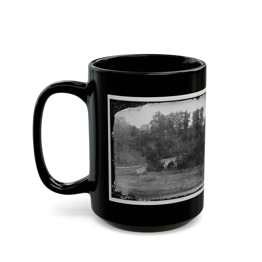 Antietam, Maryland. Burnside Bridge Across The Antietam 001 (U.S. Civil War) Black Coffee Mug-Go Mug Yourself