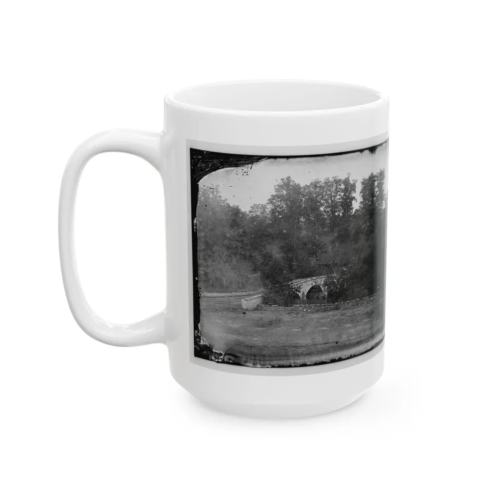 Antietam, Maryland. Burnside Bridge Across The Antietam 001 (U.S. Civil War) White Coffee Mug-Go Mug Yourself