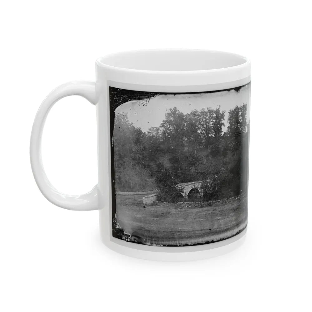 Antietam, Maryland. Burnside Bridge Across The Antietam 001 (U.S. Civil War) White Coffee Mug-Go Mug Yourself