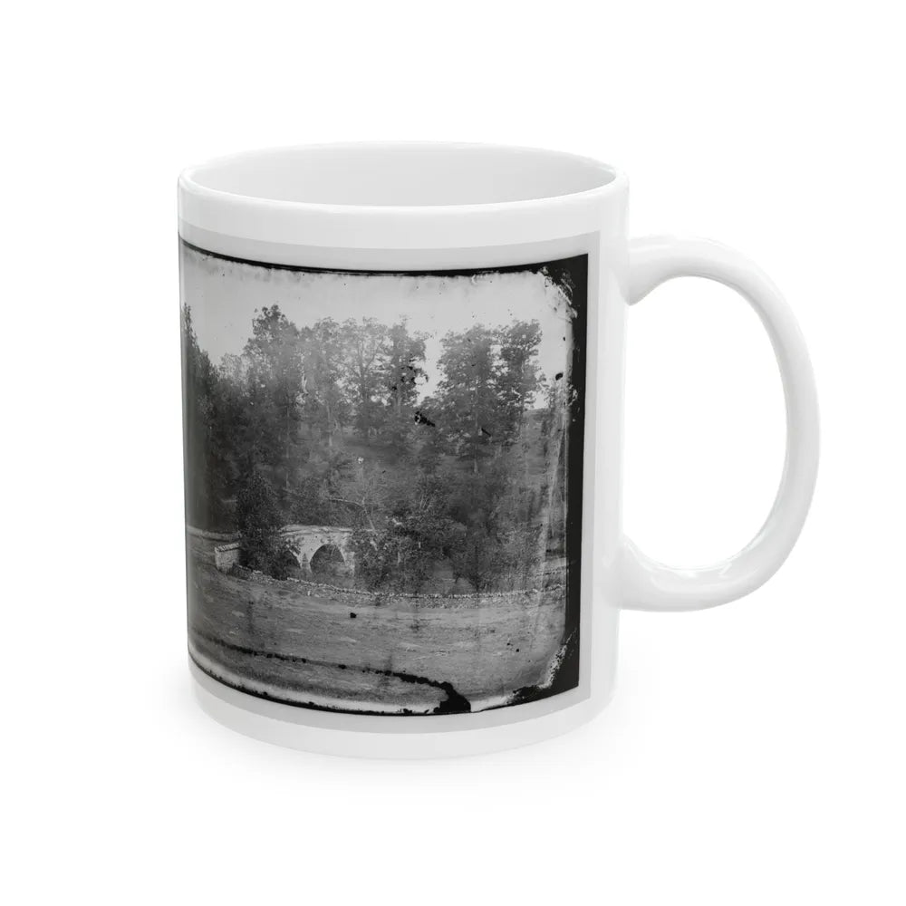 Antietam, Maryland. Burnside Bridge Across The Antietam 001 (U.S. Civil War) White Coffee Mug-Go Mug Yourself