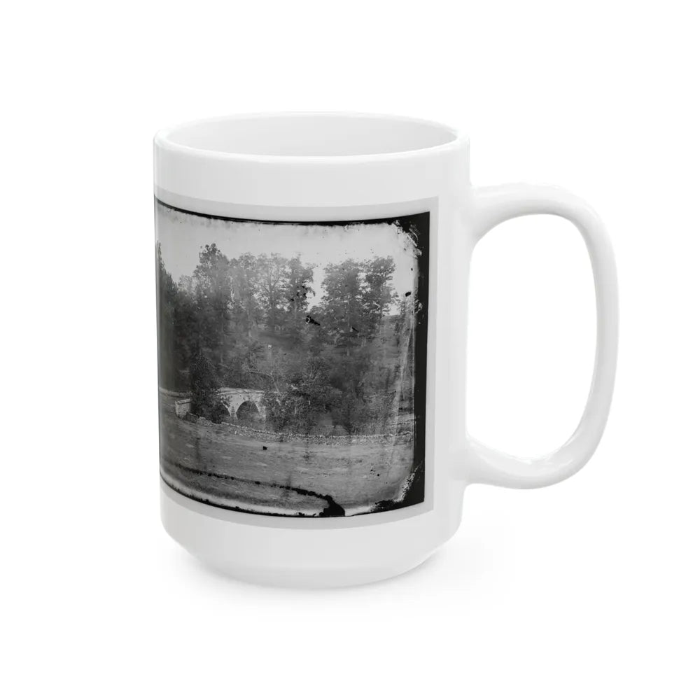 Antietam, Maryland. Burnside Bridge Across The Antietam 001 (U.S. Civil War) White Coffee Mug-Go Mug Yourself