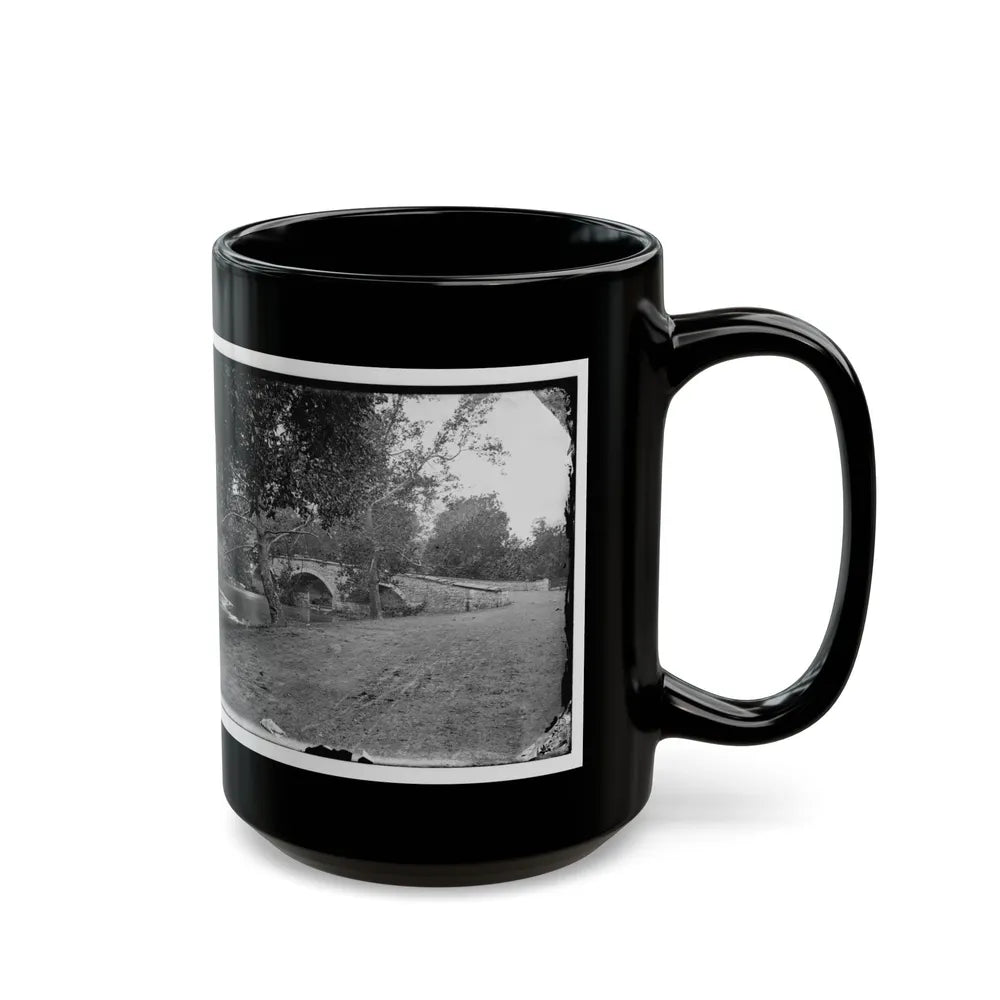 Antietam, Maryland. Burnside Bridge Across The Antietam (U.S. Civil War) Black Coffee Mug-Go Mug Yourself