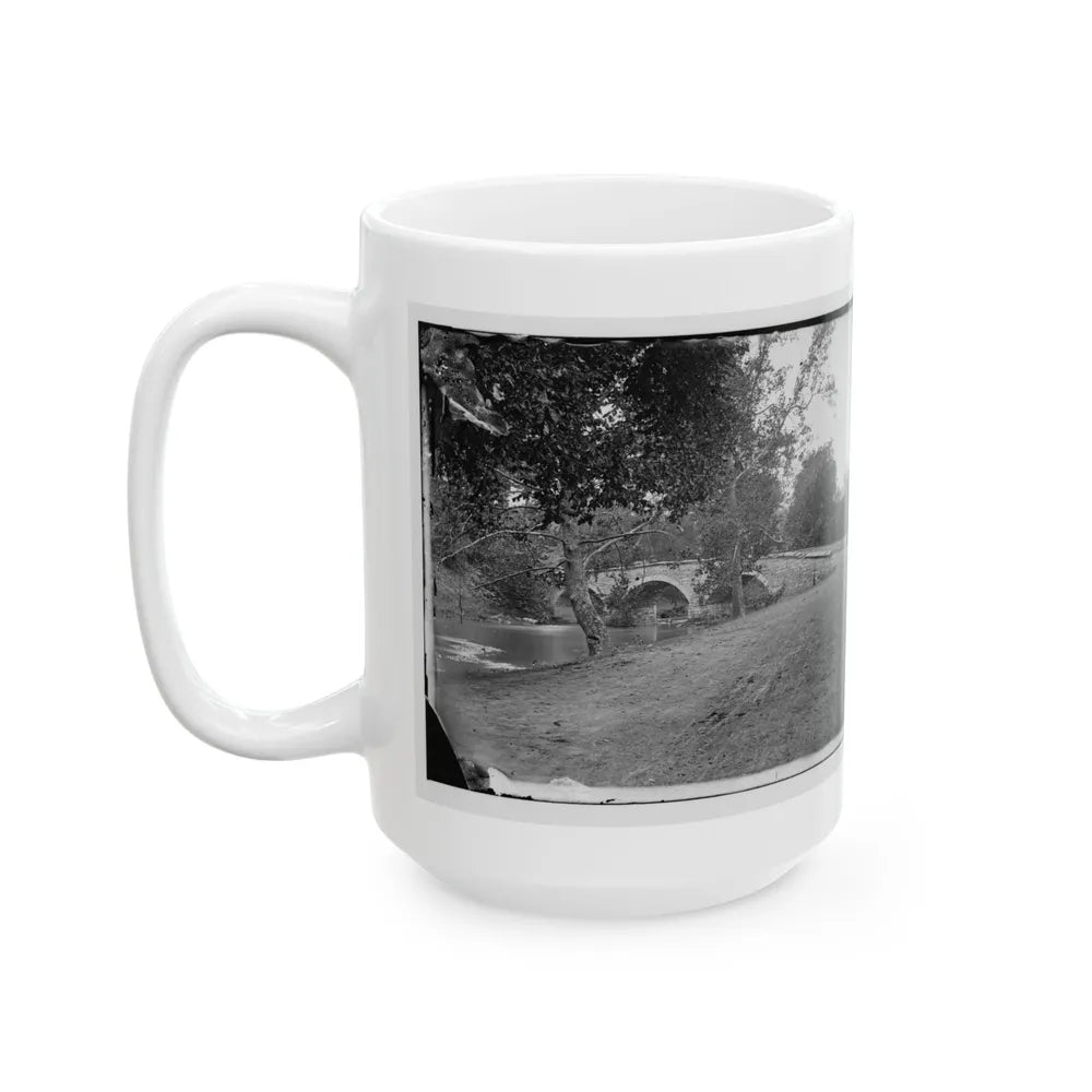 Antietam, Maryland. Burnside Bridge Across The Antietam (U.S. Civil War) White Coffee Mug-Go Mug Yourself