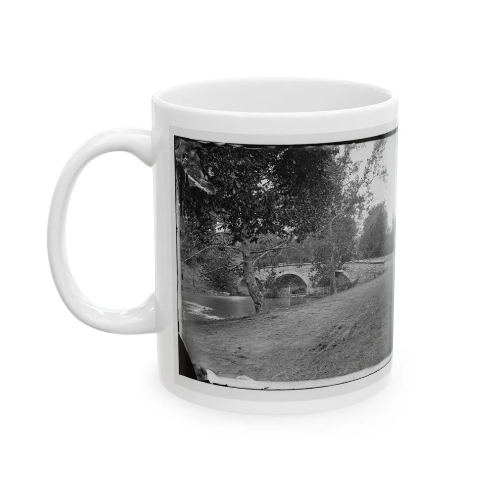 Antietam, Maryland. Burnside Bridge Across The Antietam (U.S. Civil War) White Coffee Mug-Go Mug Yourself