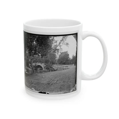 Antietam, Maryland. Burnside Bridge Across The Antietam (U.S. Civil War) White Coffee Mug-Go Mug Yourself