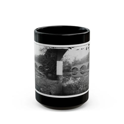 Antietam, Maryland. Burnside Bridge Across The Antietam. Northwest View (U.S. Civil War) Black Coffee Mug-15oz-Go Mug Yourself