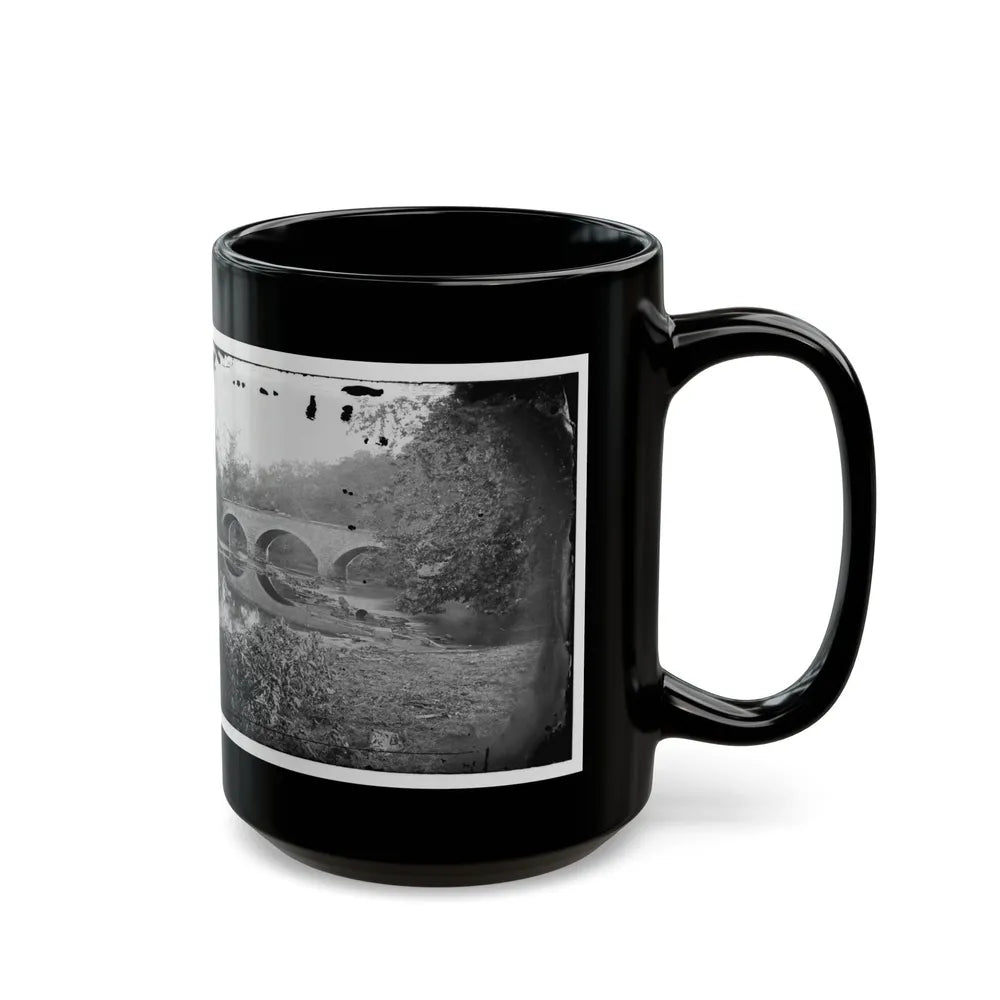 Antietam, Maryland. Burnside Bridge Across The Antietam. Northwest View (U.S. Civil War) Black Coffee Mug-Go Mug Yourself