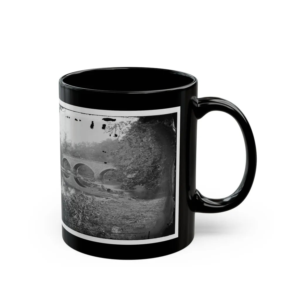 Antietam, Maryland. Burnside Bridge Across The Antietam. Northwest View (U.S. Civil War) Black Coffee Mug-Go Mug Yourself