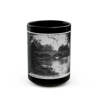 Antietam, Maryland. Burnside Bridge Across The Antietam. Southwest View (U.S. Civil War) Black Coffee Mug-15oz-Go Mug Yourself