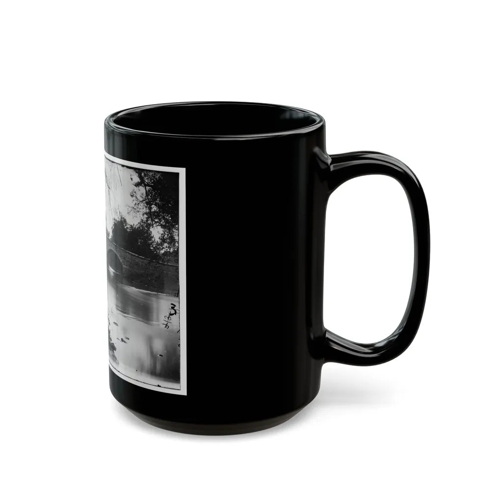 Antietam, Maryland. Burnside Bridge Across The Antietam. Southwest View (U.S. Civil War) Black Coffee Mug-Go Mug Yourself