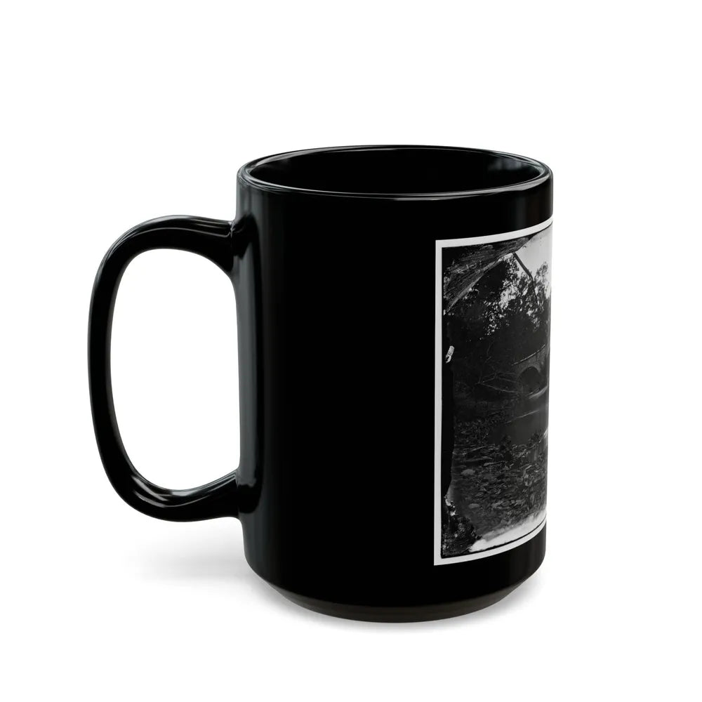 Antietam, Maryland. Burnside Bridge Across The Antietam. Southwest View (U.S. Civil War) Black Coffee Mug-Go Mug Yourself