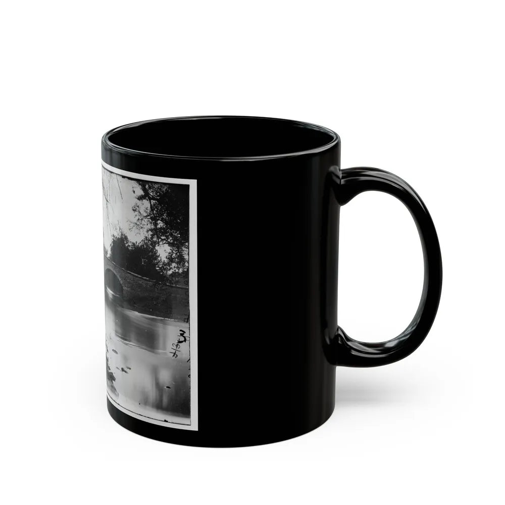 Antietam, Maryland. Burnside Bridge Across The Antietam. Southwest View (U.S. Civil War) Black Coffee Mug-Go Mug Yourself