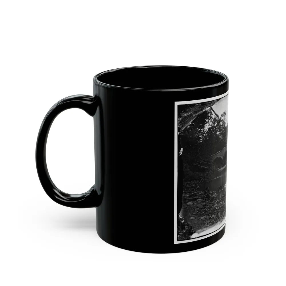 Antietam, Maryland. Burnside Bridge Across The Antietam. Southwest View (U.S. Civil War) Black Coffee Mug-Go Mug Yourself