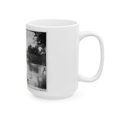 Antietam, Maryland. Burnside Bridge Across The Antietam. Southwest View (U.S. Civil War) White Coffee Mug-Go Mug Yourself