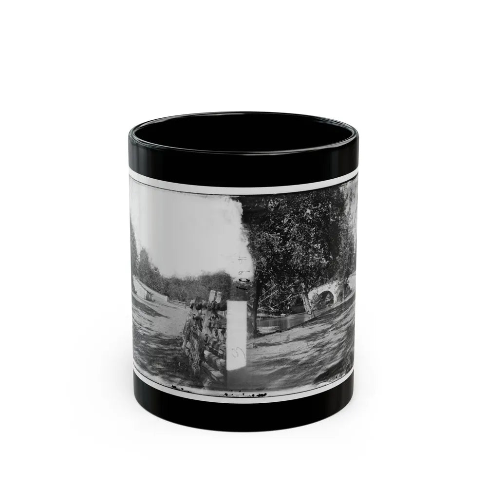 Antietam, Maryland. Burnside Bridge From The Southeast (U.S. Civil War) Black Coffee Mug-11oz-Go Mug Yourself