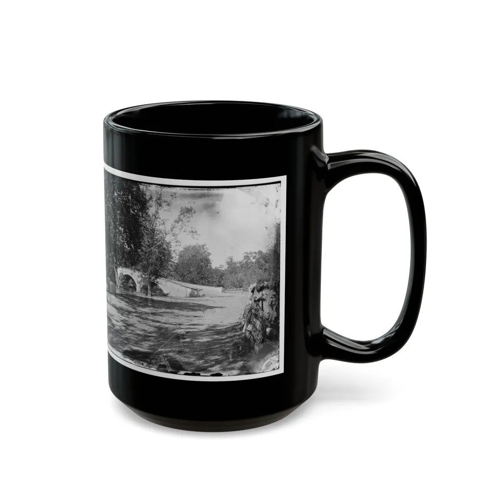 Antietam, Maryland. Burnside Bridge From The Southeast (U.S. Civil War) Black Coffee Mug-Go Mug Yourself