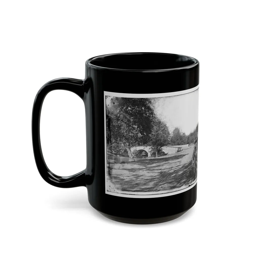 Antietam, Maryland. Burnside Bridge From The Southeast (U.S. Civil War) Black Coffee Mug-Go Mug Yourself