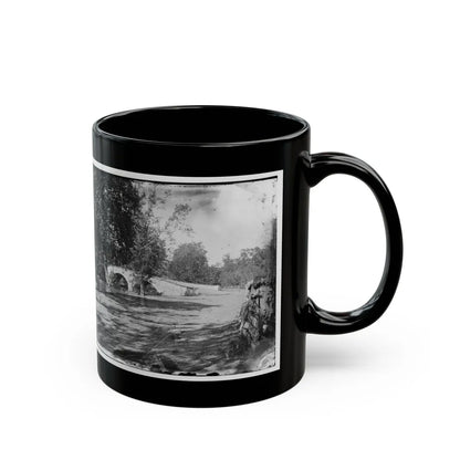 Antietam, Maryland. Burnside Bridge From The Southeast (U.S. Civil War) Black Coffee Mug-Go Mug Yourself