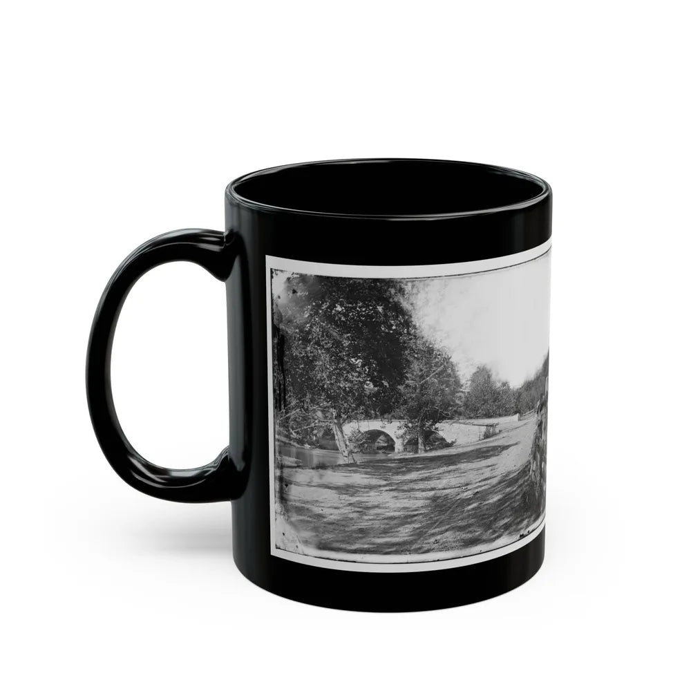 Antietam, Maryland. Burnside Bridge From The Southeast (U.S. Civil War) Black Coffee Mug-Go Mug Yourself