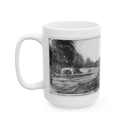 Antietam, Maryland. Burnside Bridge From The Southeast (U.S. Civil War) White Coffee Mug-Go Mug Yourself