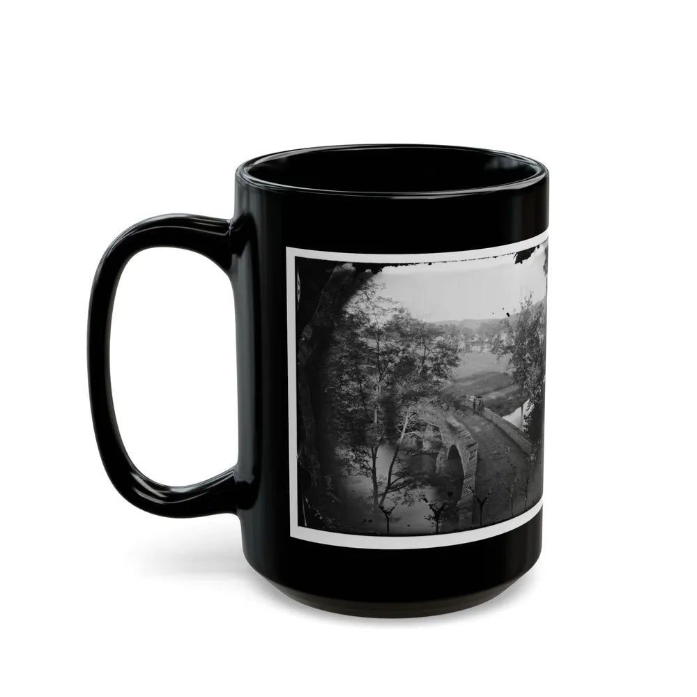 Antietam, Maryland. Burnside Bridge. Photographed From A Tree (U.S. Civil War) Black Coffee Mug-Go Mug Yourself