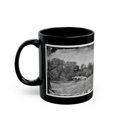 Antietam, Maryland. Burnside Bridge. Southeastern View (U.S. Civil War) Black Coffee Mug-Go Mug Yourself