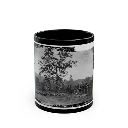 Antietam, Maryland. Burying The Dead Confederate Soldiers (U.S. Civil War) Black Coffee Mug-11oz-Go Mug Yourself