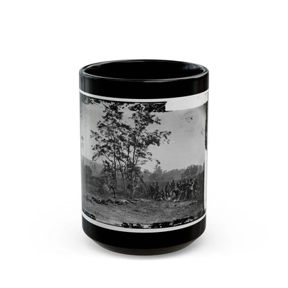 Antietam, Maryland. Burying The Dead Confederate Soldiers (U.S. Civil War) Black Coffee Mug-15oz-Go Mug Yourself