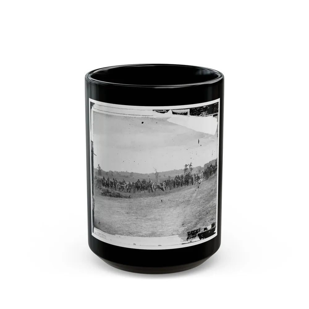 Antietam, Maryland. Captain J.M. Knap's Penn. Independent Battery E Light Artillery (U.S. Civil War) Black Coffee Mug-15oz-Go Mug Yourself