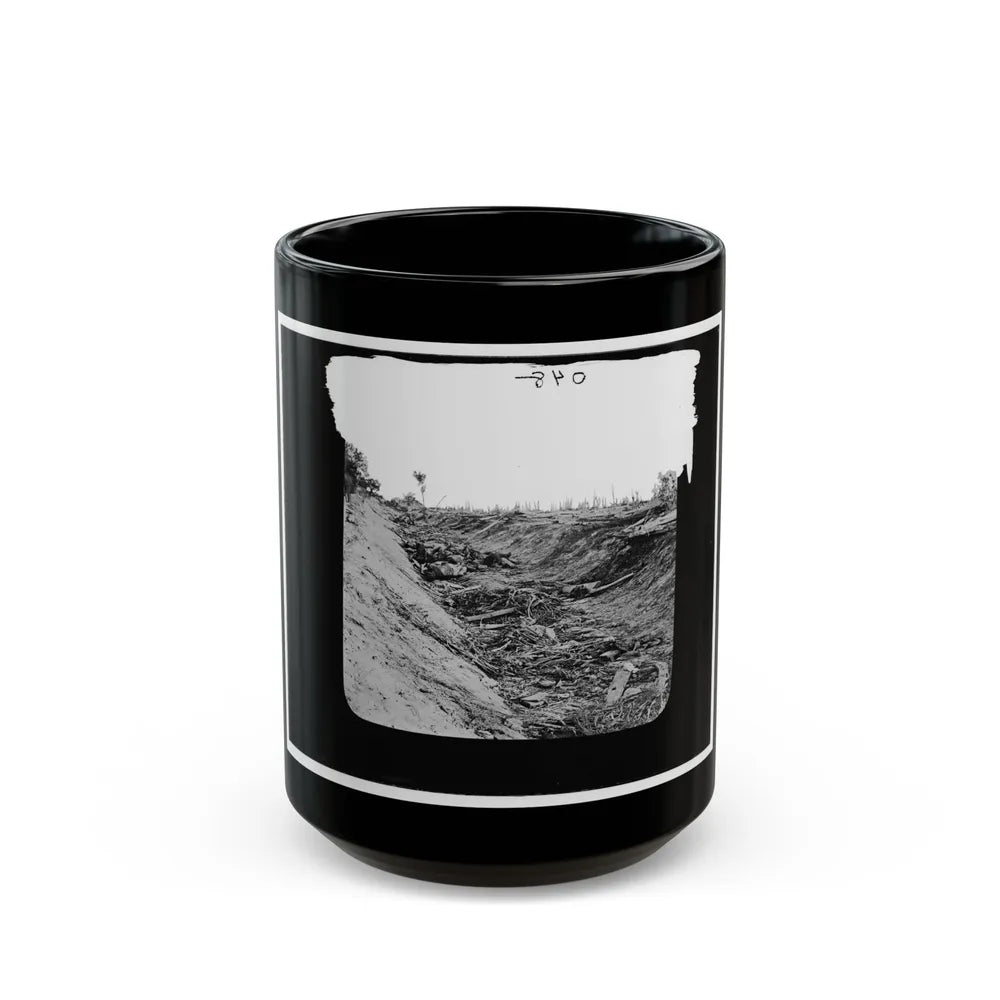 Antietam, Maryland. Confederate Dead In A Ditch On The Right Wing (U.S. Civil War) Black Coffee Mug-15oz-Go Mug Yourself