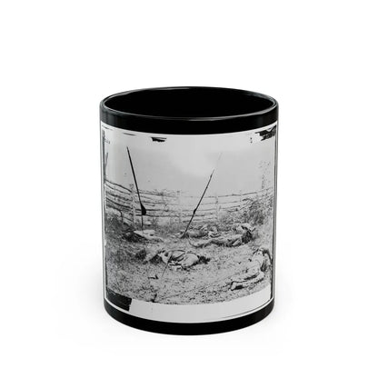 Antietam, Maryland. Confederate Soldiers As They Fell Inside The Fence On The Hagerstown Road (U.S. Civil War) Black Coffee Mug-11oz-Go Mug Yourself