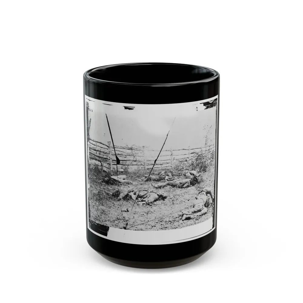 Antietam, Maryland. Confederate Soldiers As They Fell Inside The Fence On The Hagerstown Road (U.S. Civil War) Black Coffee Mug-15oz-Go Mug Yourself