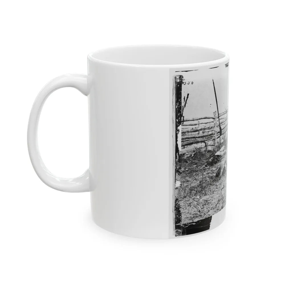 Antietam, Maryland. Confederate Soldiers As They Fell Inside The Fence On The Hagerstown Road (U.S. Civil War) White Coffee Mug-Go Mug Yourself