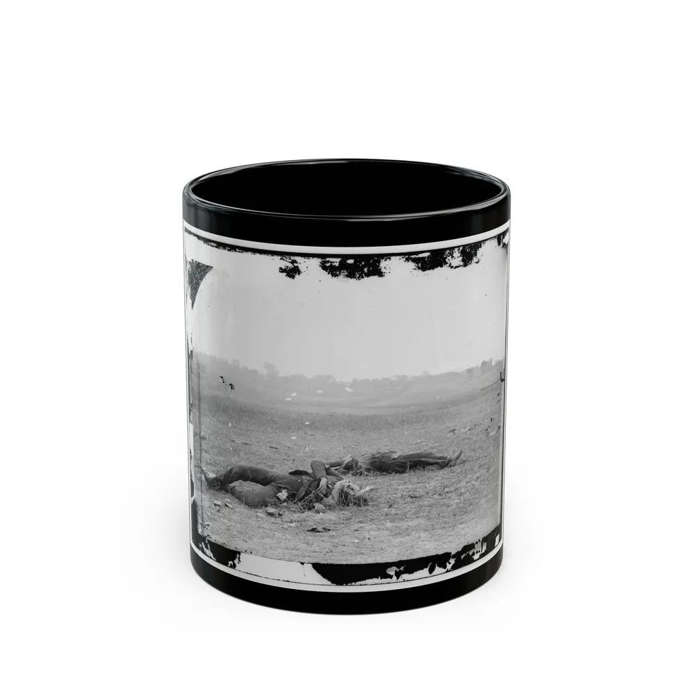 Antietam, Maryland. Confederate Soldiers As They Fell Near The Burnside Bridge (U.S. Civil War) Black Coffee Mug-11oz-Go Mug Yourself