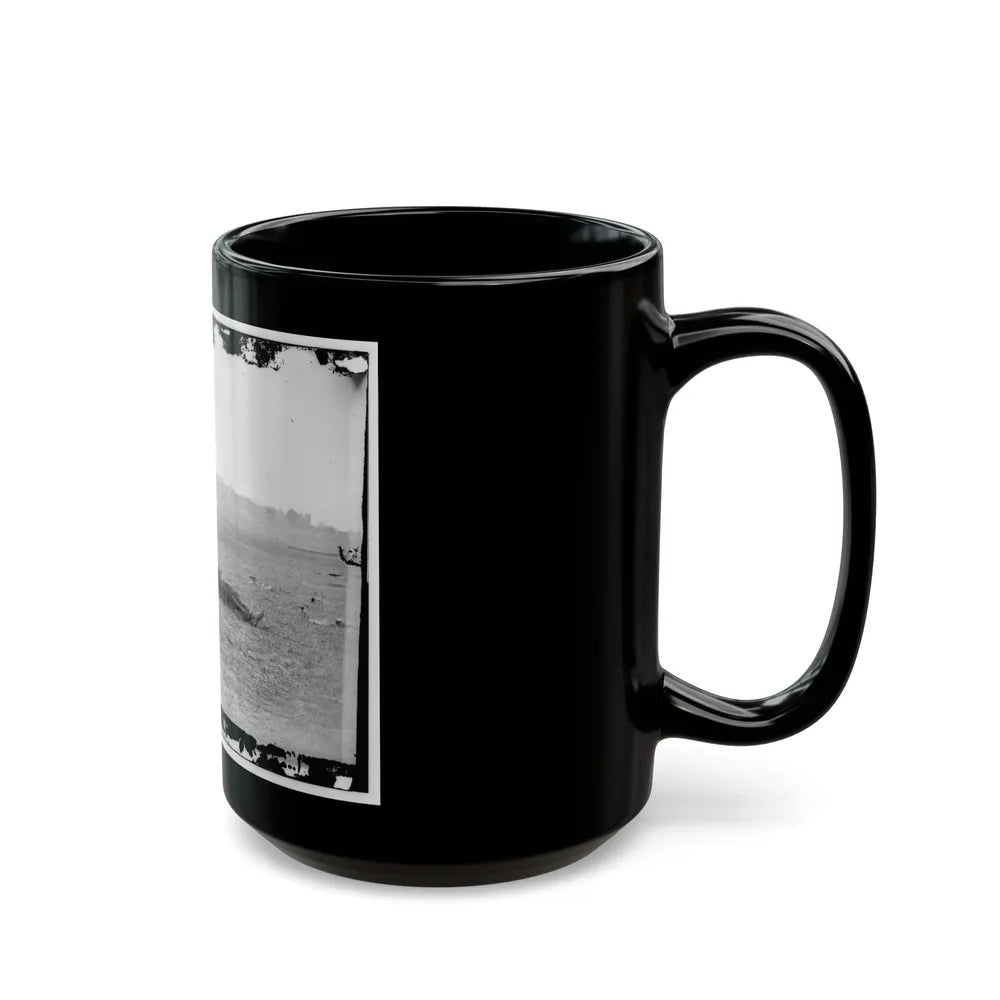 Antietam, Maryland. Confederate Soldiers As They Fell Near The Burnside Bridge (U.S. Civil War) Black Coffee Mug-Go Mug Yourself