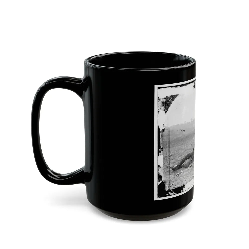 Antietam, Maryland. Confederate Soldiers As They Fell Near The Burnside Bridge (U.S. Civil War) Black Coffee Mug-Go Mug Yourself