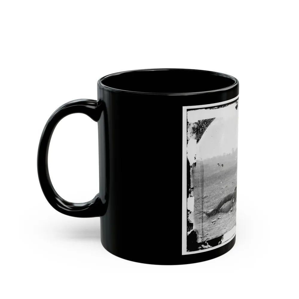 Antietam, Maryland. Confederate Soldiers As They Fell Near The Burnside Bridge (U.S. Civil War) Black Coffee Mug-Go Mug Yourself